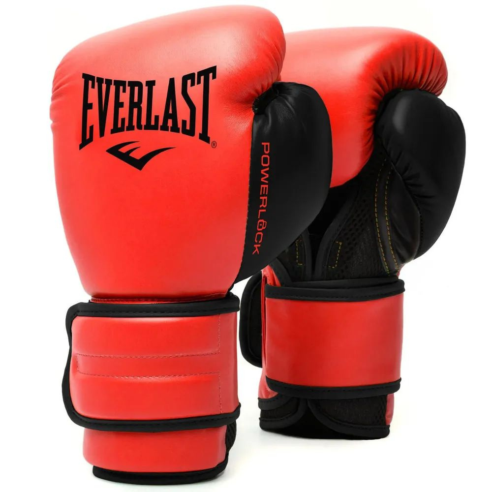 Перчатки тренировочные Everlast Powerlock PU 2_размер12oz_красный_искусственная кожа  #1