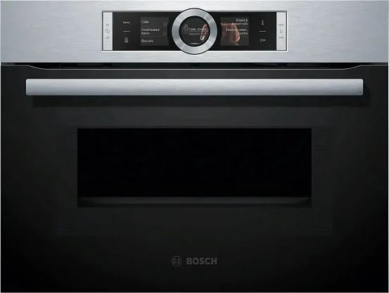 Bosch Электрический духовой шкаф CMG656RS1I, нержавеющая сталь, EcoClean очистка, независимая, 45 л, #1