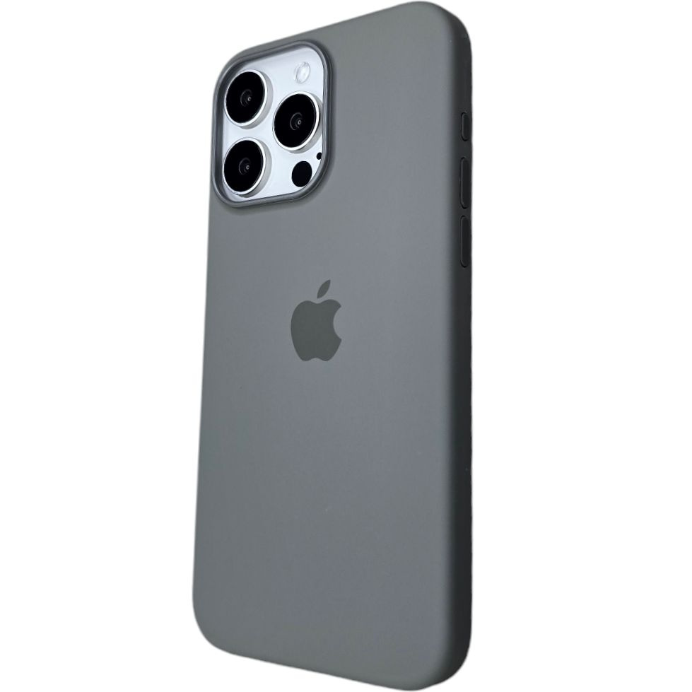 Silicone Case для Iphone 15 PRO, Оригинальный Силиконовый Чехол с MagSafe, с анимацией (NFС), цвет Пепельно-Коричневый #1