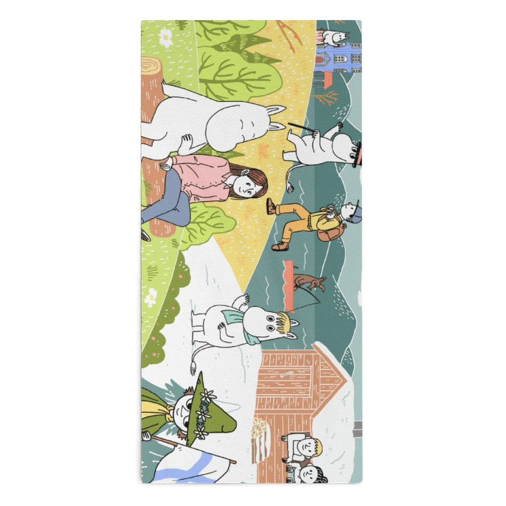 Moomin Полотенце для лица, рук, Микрофибра, 30x70 см, разноцветный, 1 шт.  #1