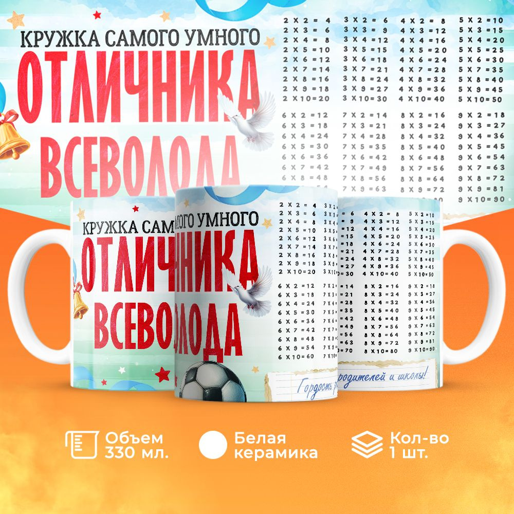 Шар Студия Кружка "Всеволода", 330 мл, 1 шт #1