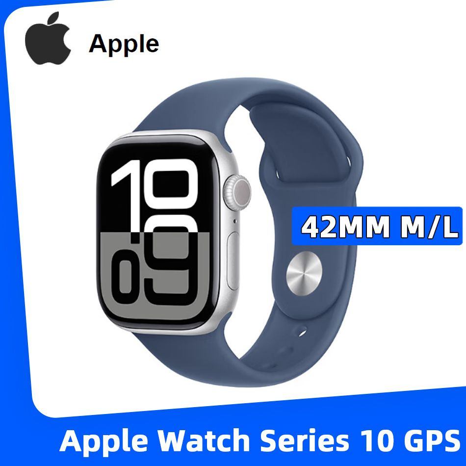 Apple Умные часы Apple Watch Series 10 42mm Версия GPS M/L MX1K3CH/B Aluminium Case, 42mm  #1