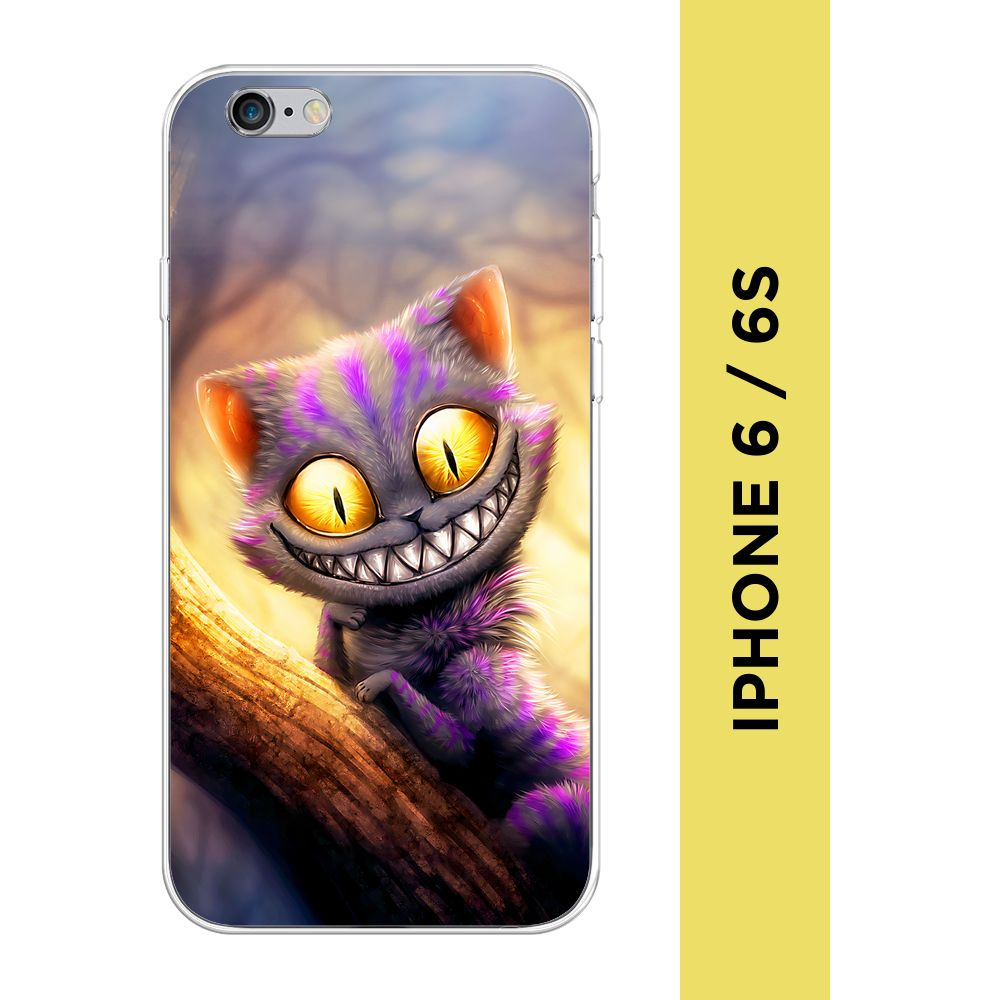 Силиконовый чехол на Apple iPhone 6/6S / Айфон 6/6S "Cheshire Cat" #1