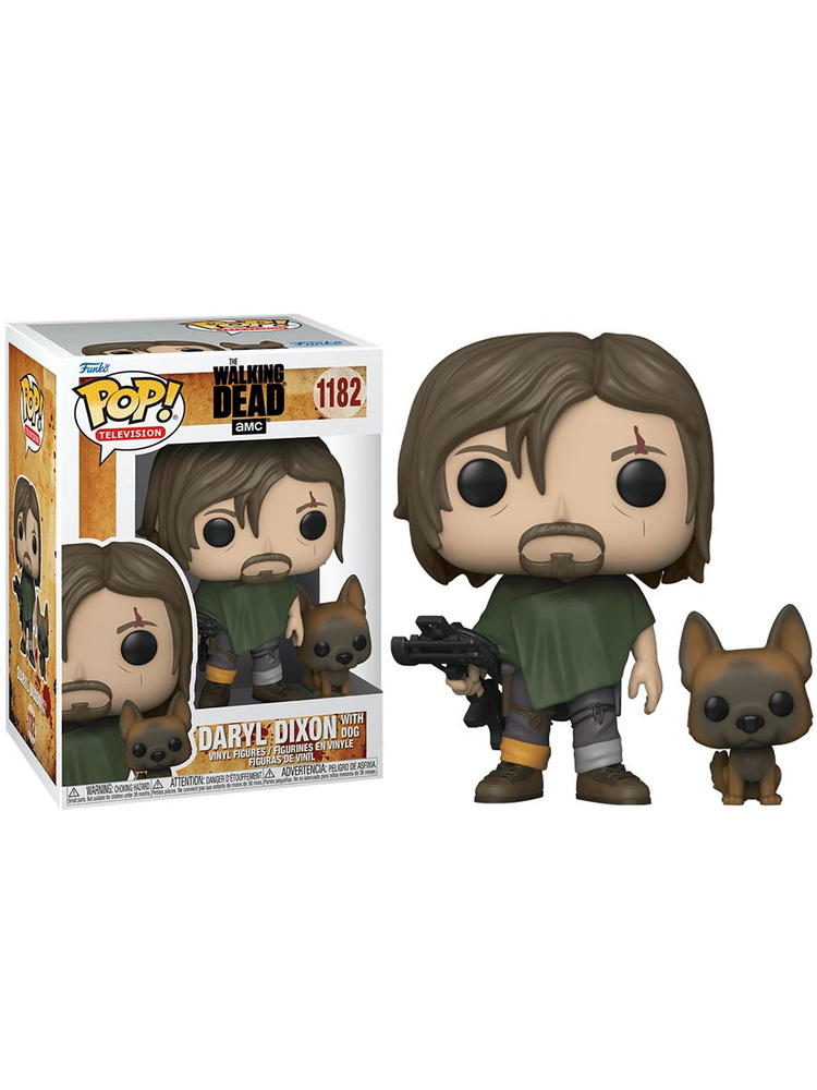 Фигурка POP The Walking Dead Daryl Dixon with Dog (Ходячие мертвецы) #1182 #1