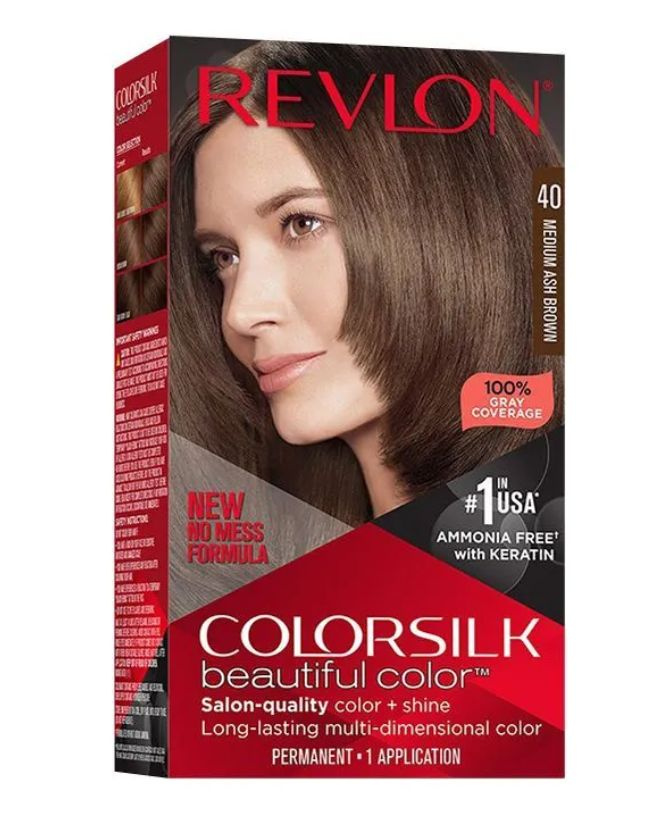 Краска для волос Revlon Colorsilk 40 Medium Ash Brown Пепельный коричневый  #1