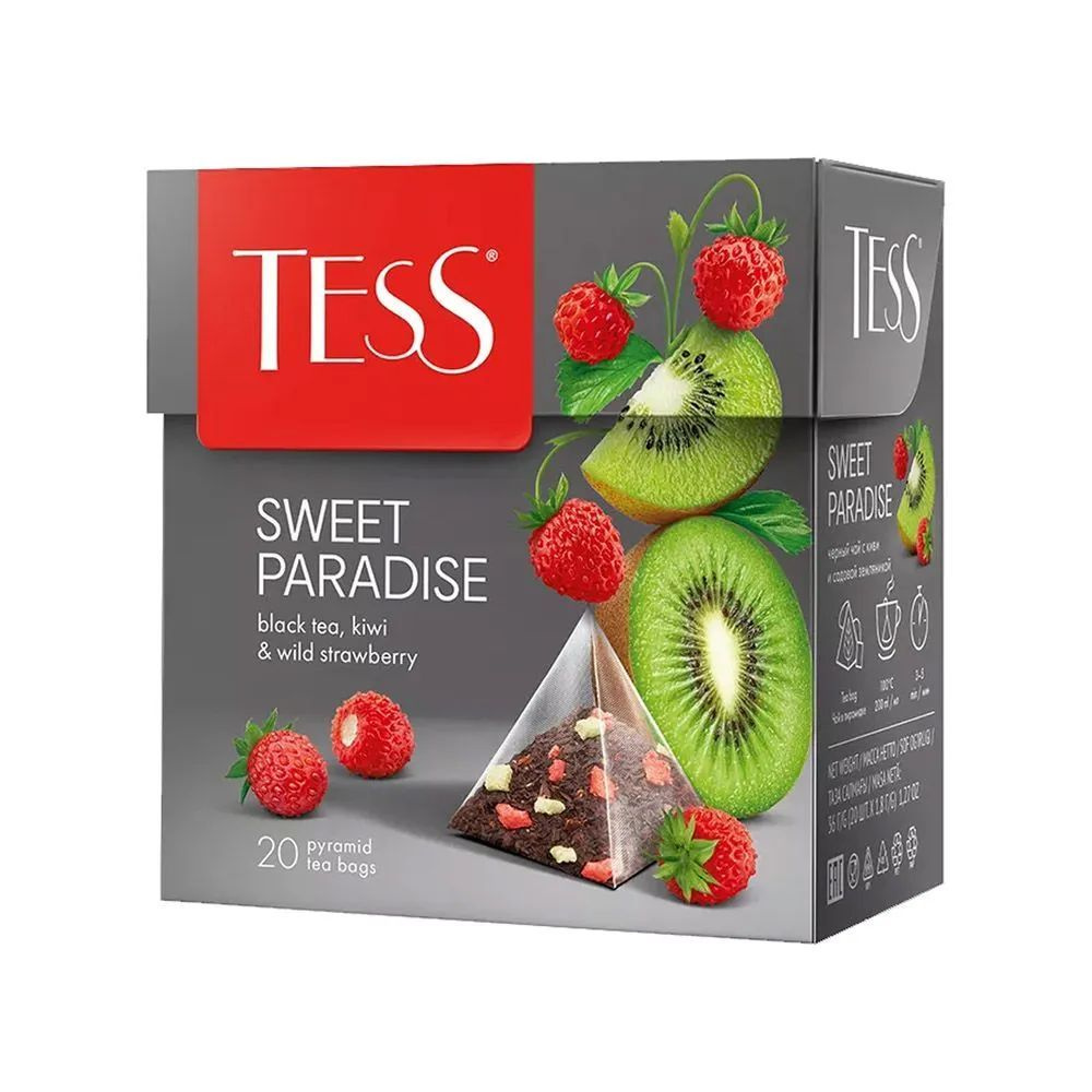 Чай черный Tess Sweet Paradise 20 пирамидок*1,8 г, 1 упаковка #1