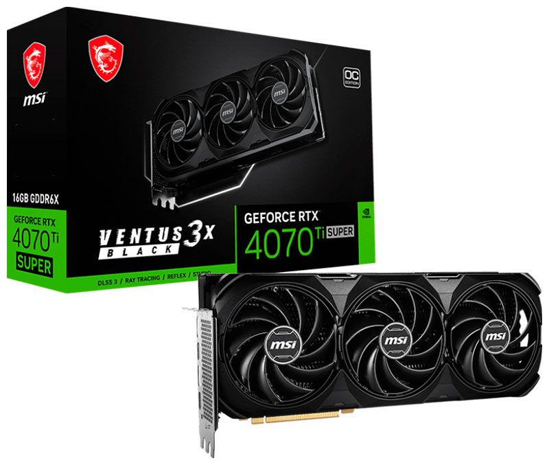 Видеокарта MSI GeForce RTX 4070 Ti SUPER, 16 ГБ PCI Express 4.0