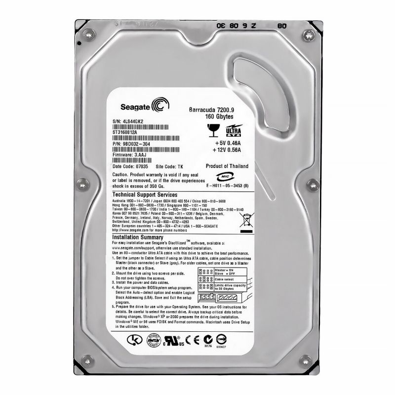 Seagate 160 ГБ Внутренний жесткий диск (ST3160812A)  #1