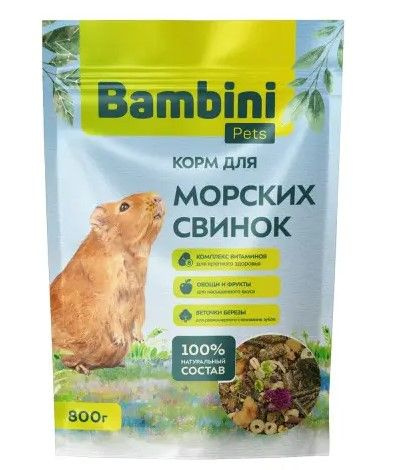 Корм Bambini Pets для морских свинок, 800 г #1