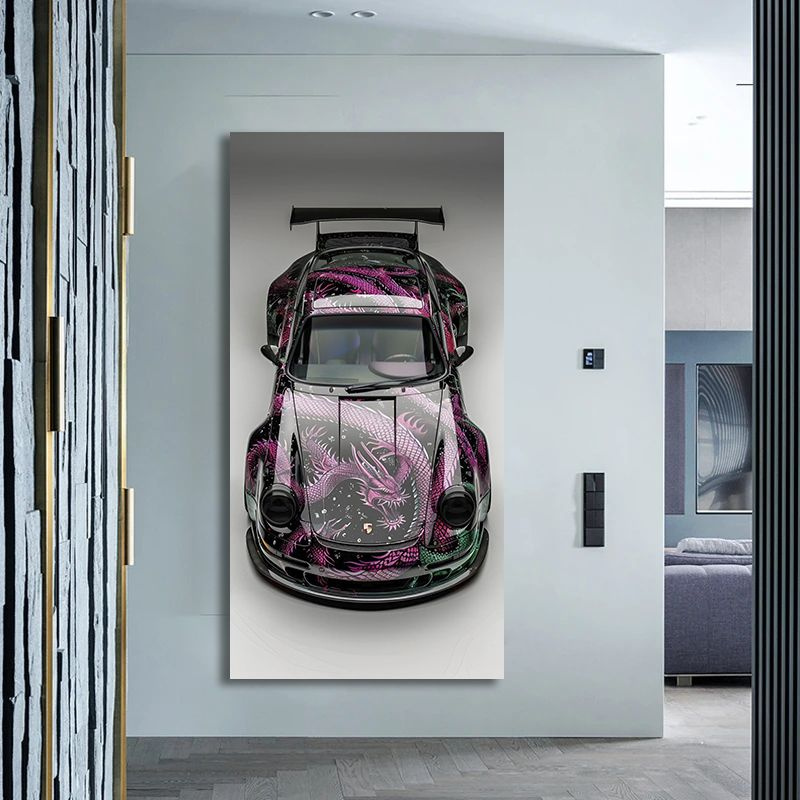 Porsche, картина автомобиль, 40х80 см. #1