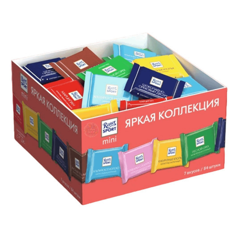 Шоколад Ritter Sport Mini Bunter Mix ассорти 7 вкусов 16,67 г х 84 шт #1