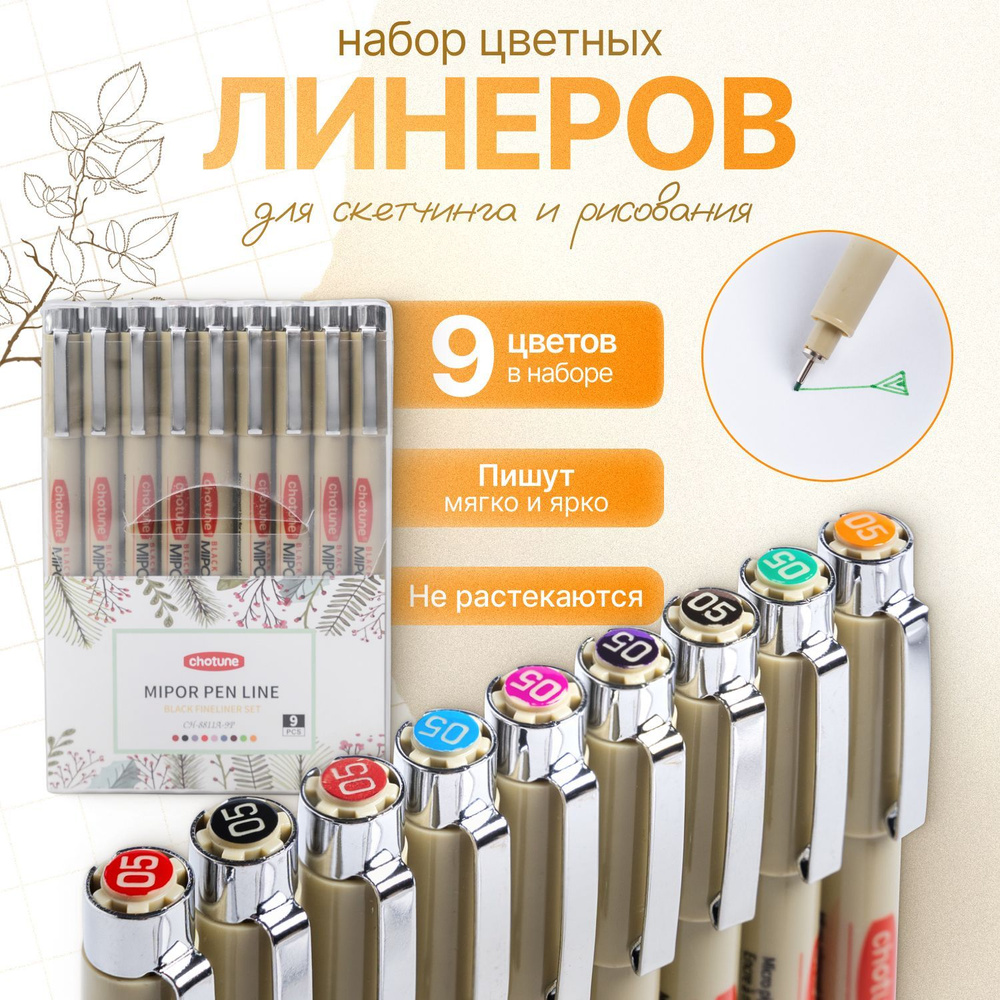 Draw Me Набор ручек Капиллярная, Линер, толщина линии: 0.5 мм, цвет ...