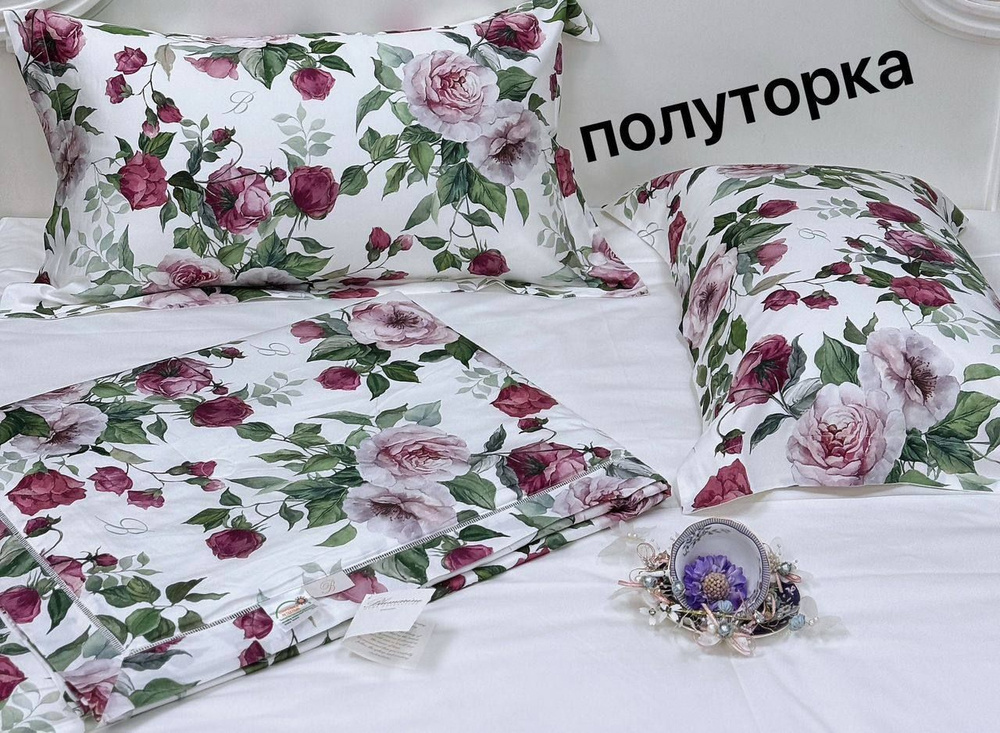 Miss Blumarine Комплект постельного белья с одеялом, Евро, наволочки 50x70  #1