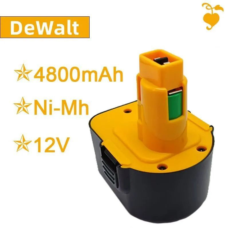 12 - вольтный двигатель Dewalt для замены батареи, 4800 мАч, модель DW9072 DW9071 DE9037 DE9074 DE9075 #1