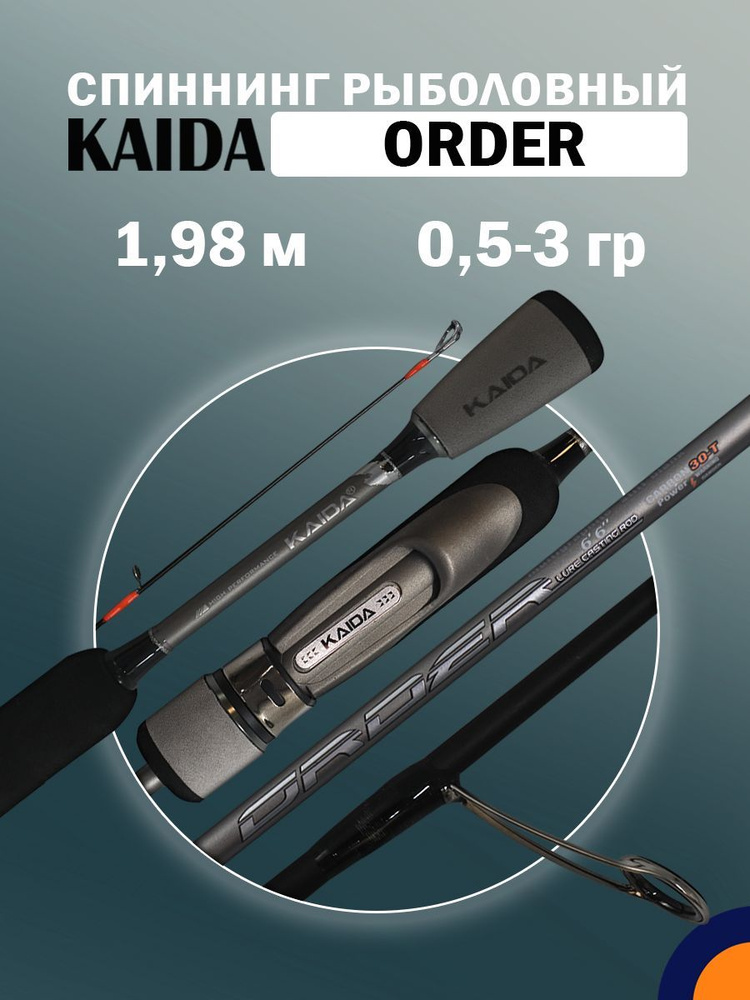 Спиннинг KAIDA ORDER 0,5-3 гр 1,98 м для рыбалки #1