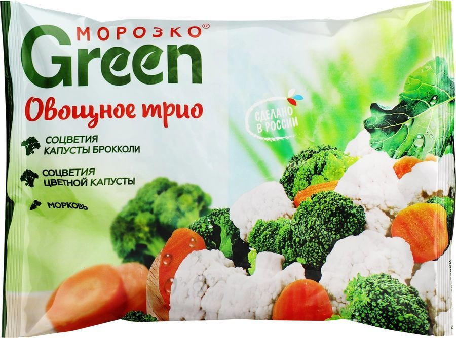 Смесь овощная МОРОЗКО Green Овощное трио, 400г - 5 шт. #1