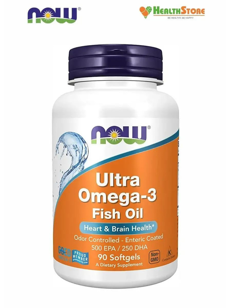 Now Ultra Omega 3 90 капсул / Нау Омега 3 ультра омега3 / Жиры для иммунитета и здоровья сердца  #1