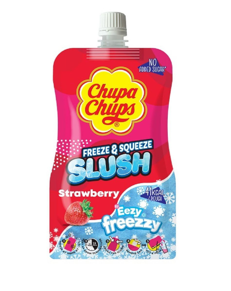 Chupa Chups Freeze & Squeeze, клубника 2 шт по 250 мл #1