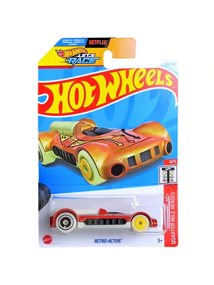 Mattel Hot Wheels 2024 RETRO-ACTIVE C4982 Q, имитационная модель автомобиля, детская игрушка  #1