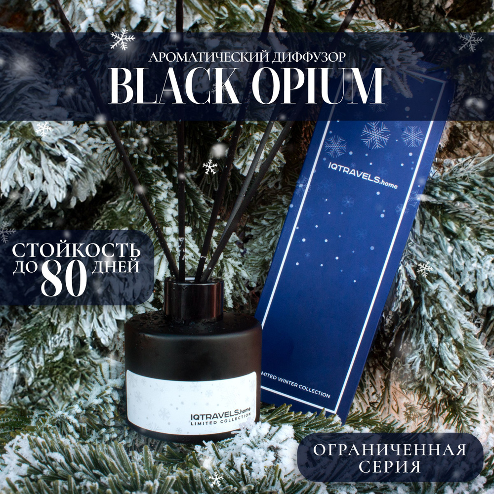 Диффузор для дома с палочками - Black opium - 100 мл. #1