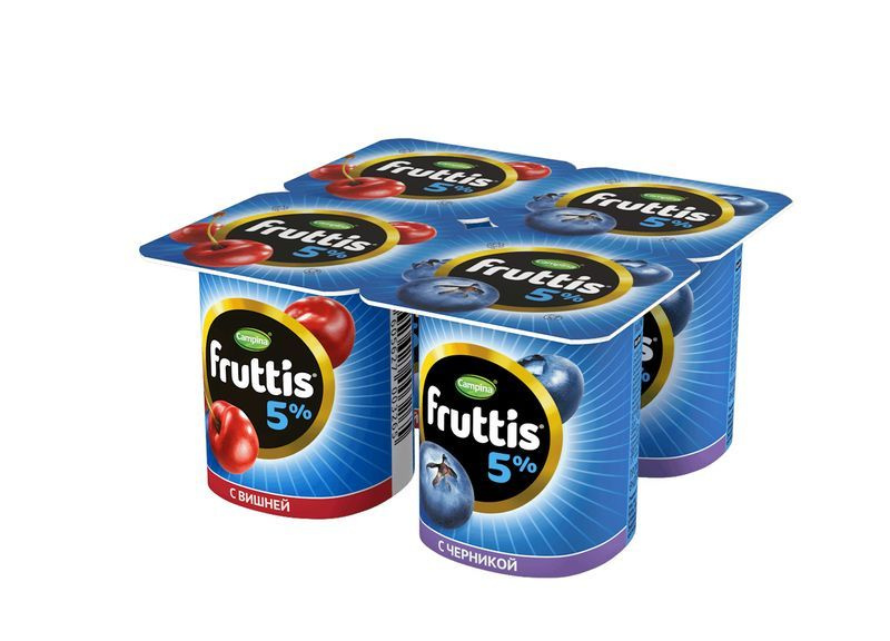 Продукт йогуртный Fruttis вишня-черника 5%, 115г #1