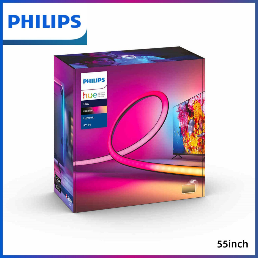 Philips Умная светодиодная лента Hue Lightstrip Gradient TV 55 inch/2.165m, 20 Вт, 001 шт.  #1