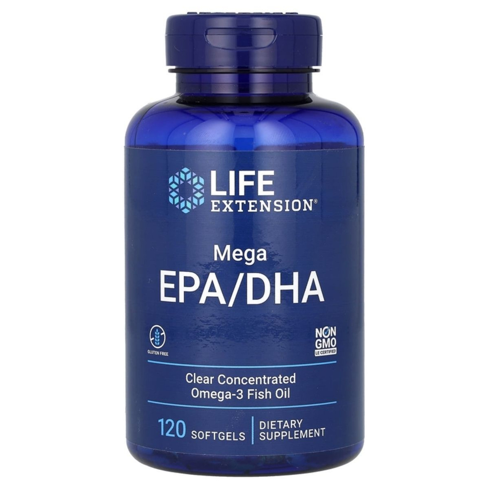 Омега 3 Рыбий жир Life Extension Mega EPA/DHA 120 капсул #1