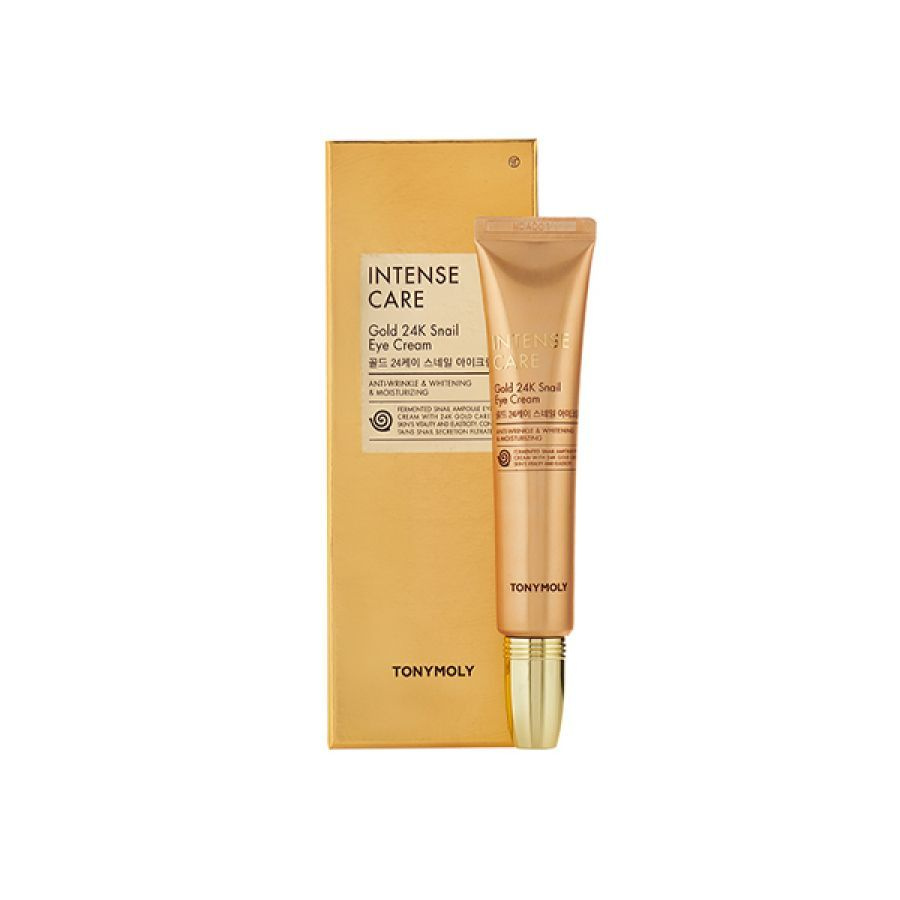 Tonymoly Крем для кожи вокруг глаз Intense Care Gold 24K Snail Eye Cream, с муцином улитки и коллоидным #1