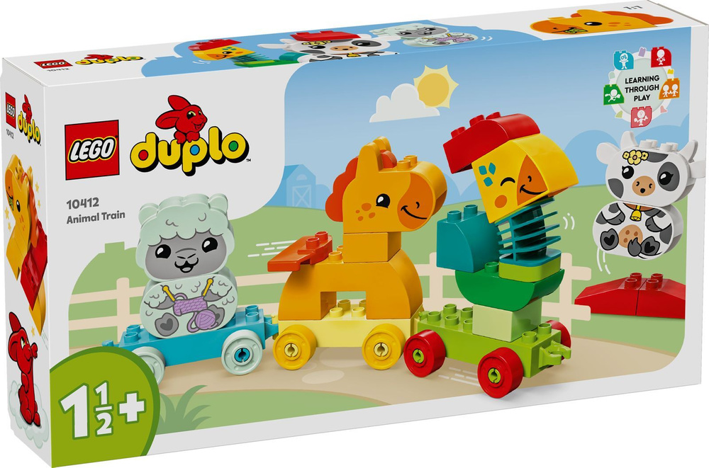 Конструктор LEGO DUPLO Поезд с животными, 19 деталей, возраст от 1.5+, 10412  #1