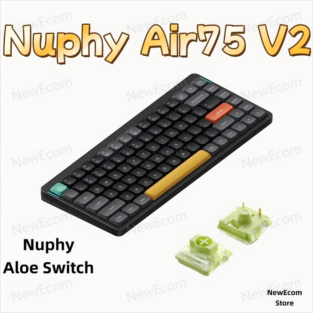 NuPhy Клавиатура беспроводная Air75 V2 Aloe Switch, (NuPhy Aloe