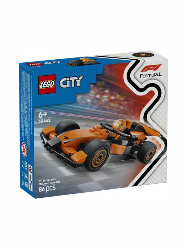 Конструктор LEGO CITY Пилот F1 на болиде McLaren, 86 деталей, 6+, 60442 #1