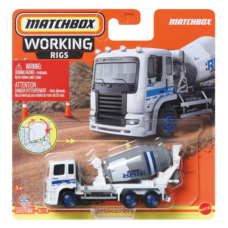 Машинка Matchbox WORKING RIGS 1:64 CEMENT KING HD white #1
