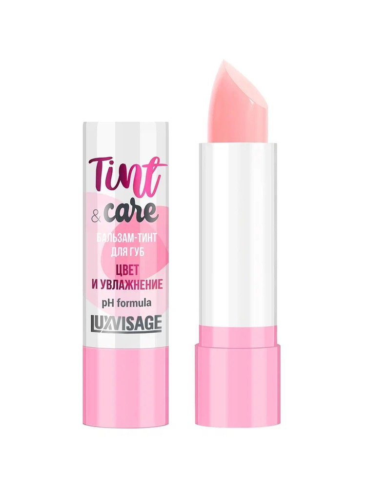 Бальзам-тинт для губ LUXVISAGE Tint & care pH formula цвет и увлажнение тон 01 Rose  #1