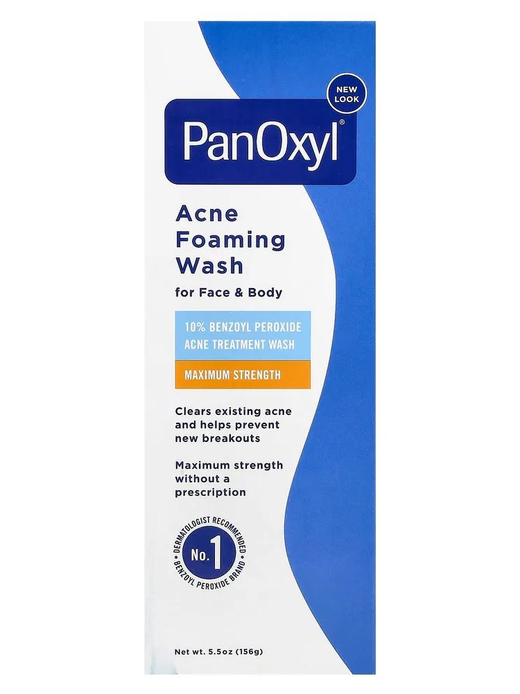 PanOxyl, Пенка для умывания от акне, перекись бензоила 10% максимальной концентрации, 156 г (Паноксил) #1