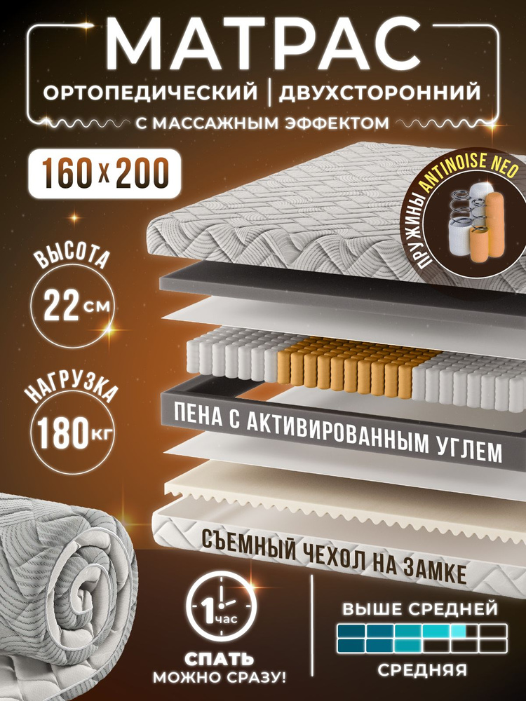 AMI MEBEL Матрас, Независимые пружины, 160х200 см #1