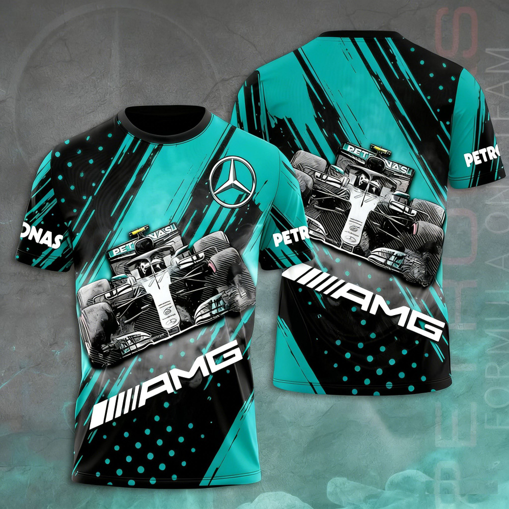 Футболка Коллекция футболок Формулы-1: Oracle Red Bull Racing и Mercedes AMG Petronas, стильные гоночные #1