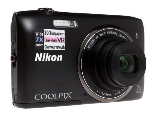 Nikon Coolpix S3500, Black Цифровой компактный фотоаппарат купить