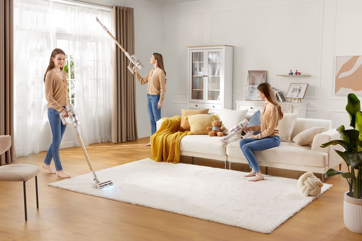 Пылесос для дома Dreame Cordless Vacuum Cleaner U20 Gold, вертикальный ...