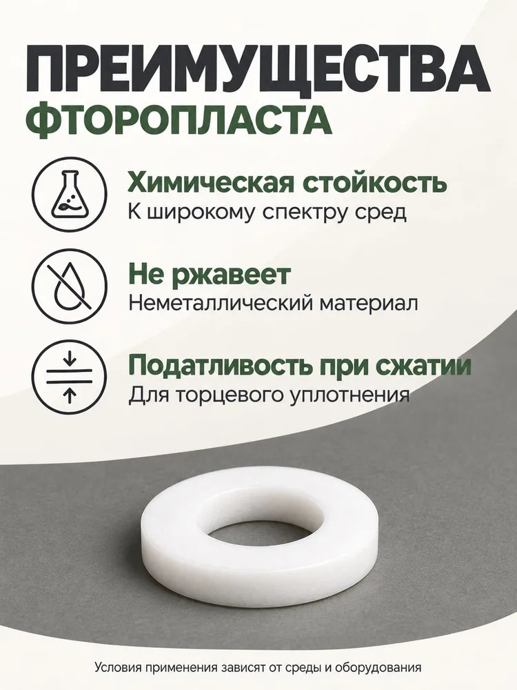 Прокладка под манометр фторопластовая, 10 шт., М12х1,5 / G1/4, размер 5х10х2 мм, уплотнительная шайба, 12x1.5, 10 шт, фото 4