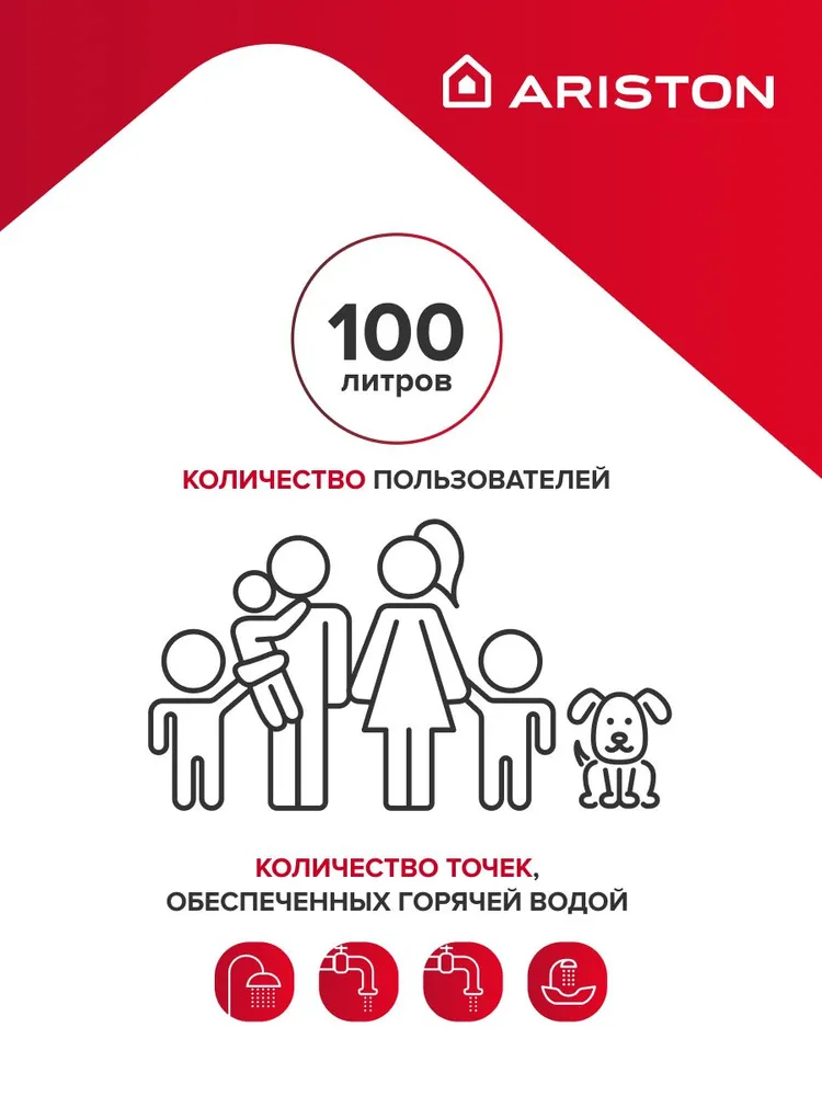 Ariston Водонагреватель накопительный электрический VELIS STYLE R 100, 100 литров, эмалированный бак, защита от перегрева, настенный вертикальный, 2400 Вт, белый, 3700725, 2400 Вт, фото 3