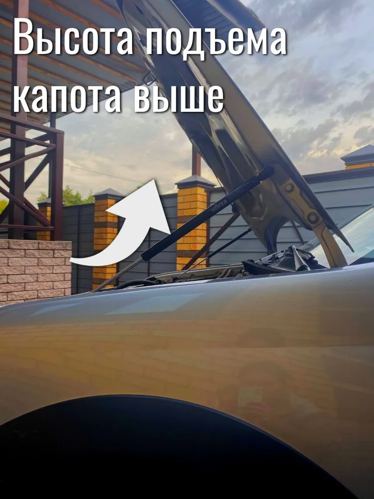 Газовые упоры капота HOFER для Ларгус/LARGUS FL с 2021г.в., вариант, фото 4