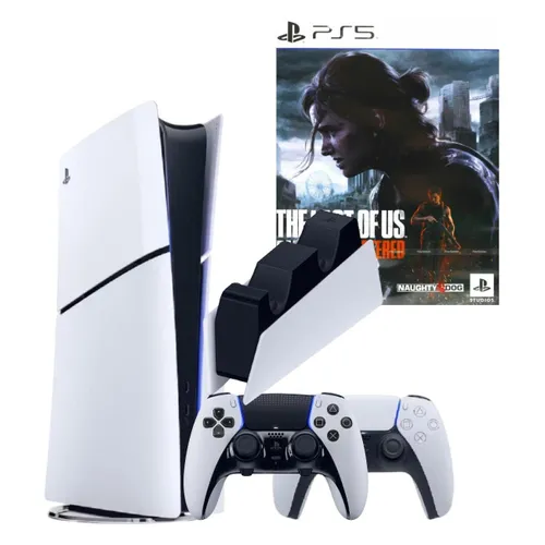 Игровая приставка PlayStation 5 Slim Disk + The Last Of Us ll+ Dualsense Charging Station + Dualsense Edge White