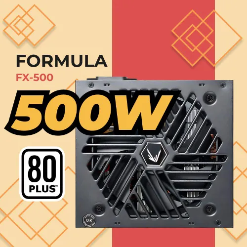 Блок питания для ПК Formula FX-500, 500Вт, 120мм, черный, retail