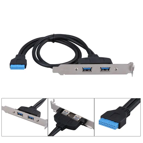Расширительный Кронштейн Задней панели USB 3.0 К 20-Контактному Кабелю-Адаптеру Материнской платы