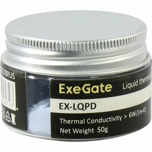 Жидкая термопрокладка ExeGate EX-LQPD (6 Вт/(мК), 50г банка)