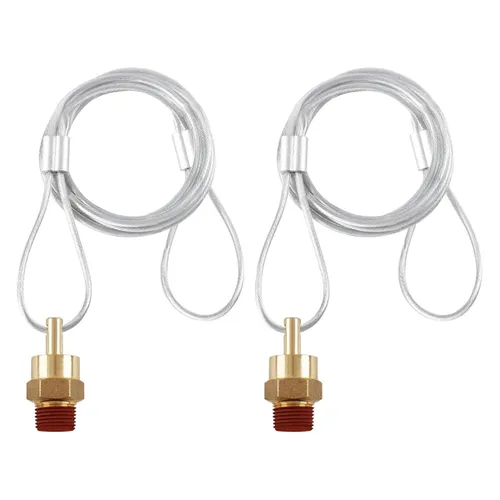 2 шт. 3/8-дюймовый NPT сливной клапан воздушного резервуара с 60-дюймовым кабелем для компрессора по