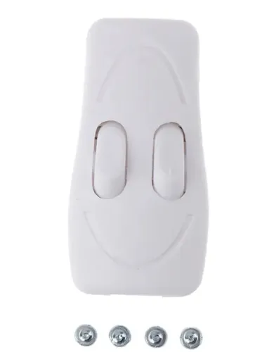 Выключатель(переключатель) двойной для светильника белый