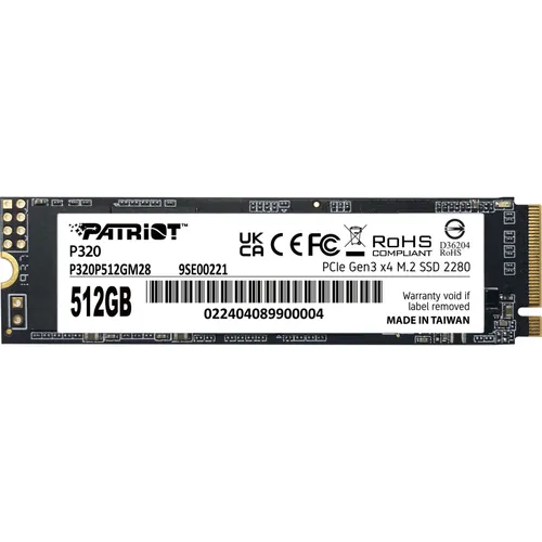 512 ГБ Внутренний SSD-диск PATRIOT P320P512GM28 Твёрдотельный накопитель M.2 SSD P320 512GB (P320P51