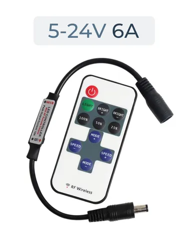 Диммер контроллер для светодиодной ленты 12-24V управление светом / Пульт Управления ( ДУ )