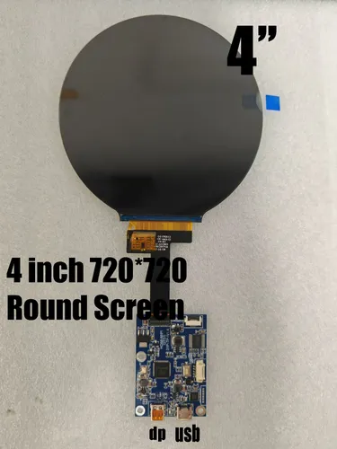 Wisecoco 4" Монитор Wisecoco 4 дюйма круглый дисплей 720x720 круглый IPS TFT ЖК-экран MIPI USB-C Dri